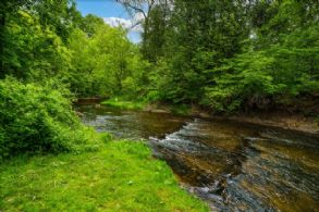 The East Humber River flows by the property - Country homes for sale and luxury real estate including horse farms and property in the Caledon and King City areas near Toronto
