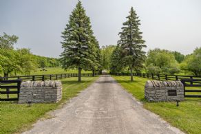 Long private front drive - Country homes for sale and luxury real estate including horse farms and property in the Caledon and King City areas near Toronto
